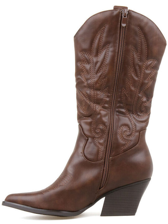 Damenstiefel Cowboy Braun