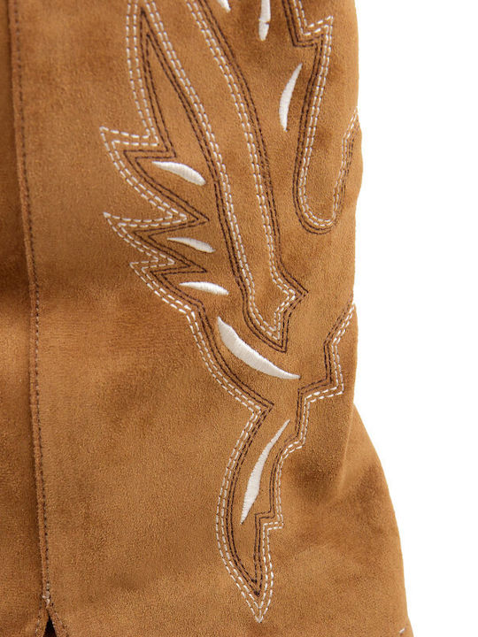Wildleder Damenstiefel Cowboy Braun
