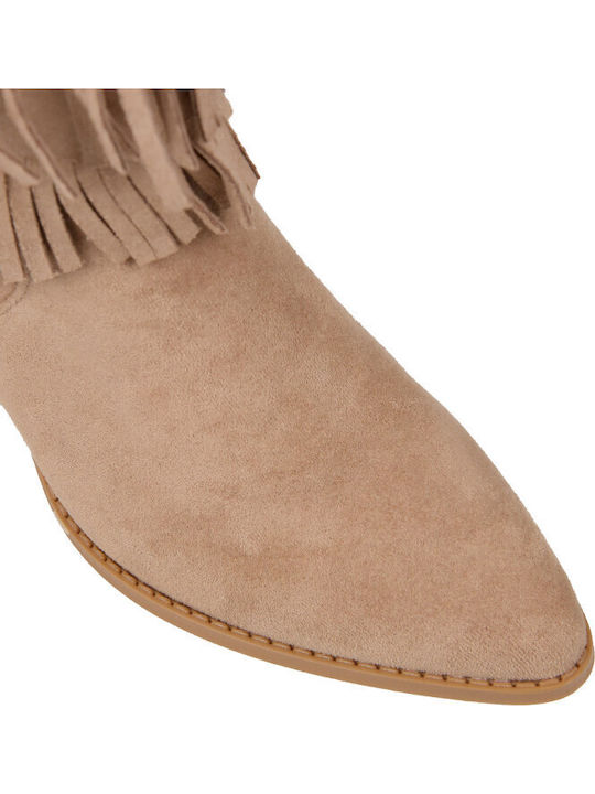Suede Cowboy Boots Brown