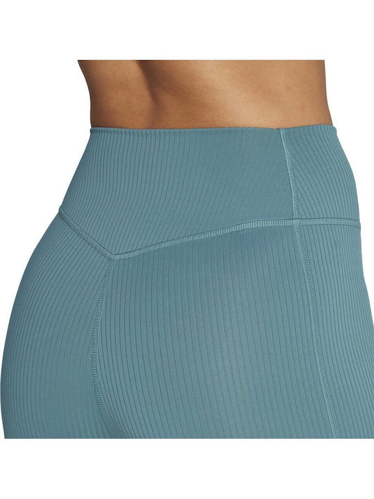 Optime Schulung Frauen Gekürzt Leggings Hochgeschnitten Türkis