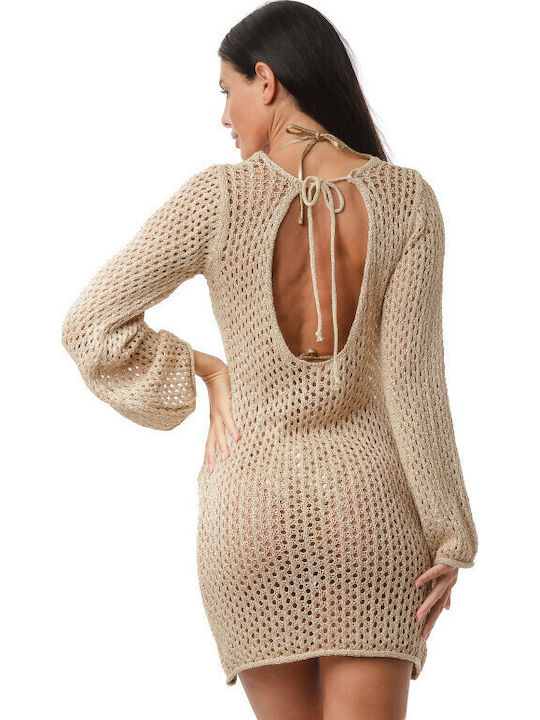 Silia D Women's Mini Caftan Beachwear Gold