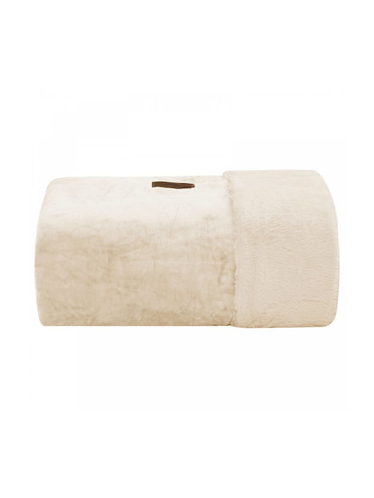 Greenwich Polo Club 3968 Dreisitzer-Sofa Wurf Samtig 180x300cm Ecru
