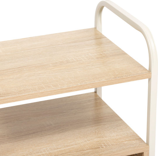 Nachttisch Metall Beige 40x30x50cm