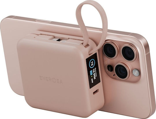 Energea Magpac Mini Plus MagSafe Power Bank 10000mAh 20W με Θύρα USB-C Ροζ