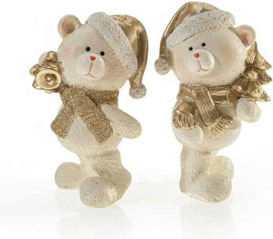 Zen Collection Christmas Plastic Figure Bear Orange Length 9cm