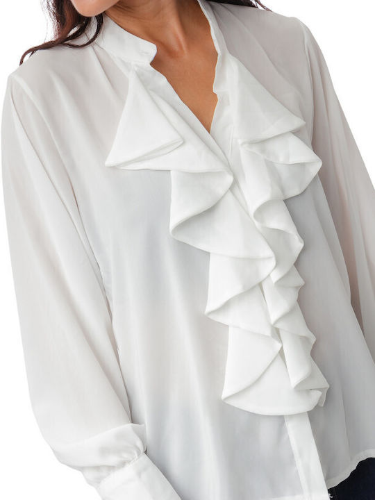 Women's Long Sleeve Shirt White
