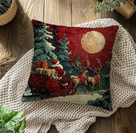 By Queen Limited Festive Edition Santa Claus & Sleigh Pillow Case