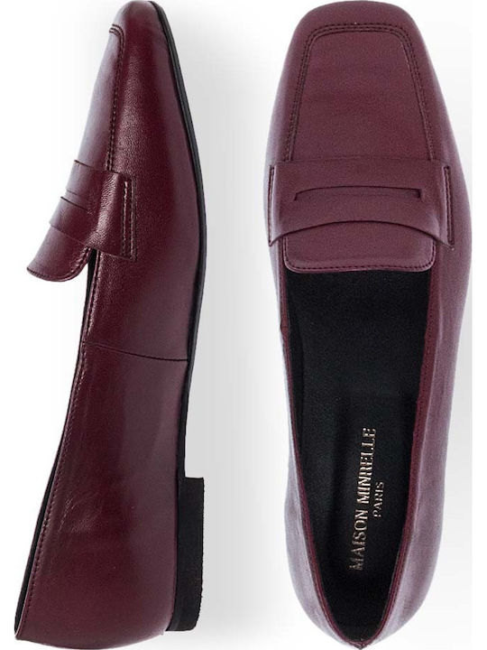 Mocasini dama în culoarea Burgundy