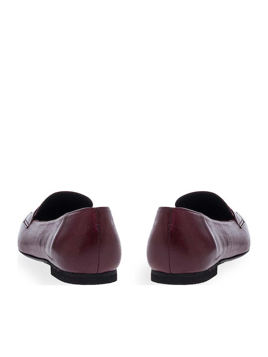 Mocasini dama în culoarea Burgundy