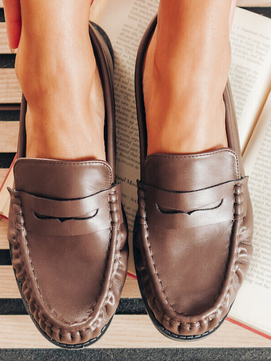 Women's Loafers in Brown Color