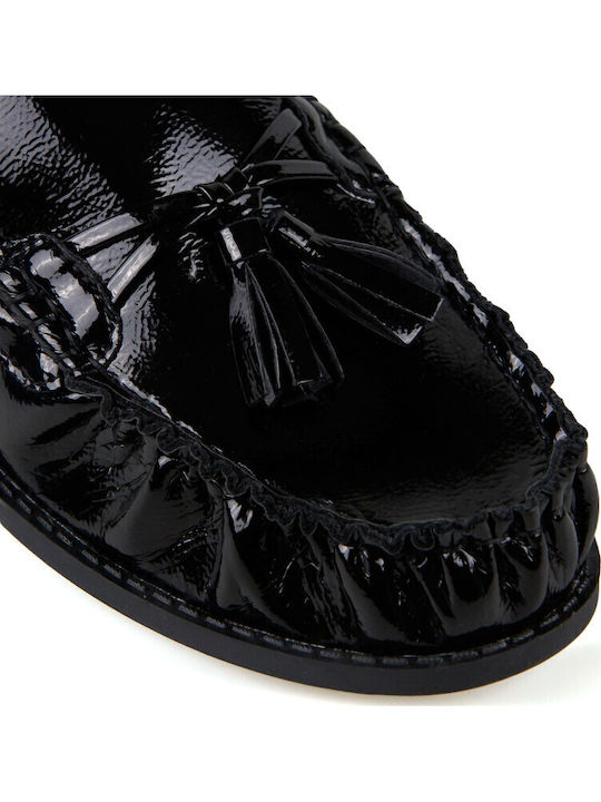 Λουστρίνι Γυναικεία Loafers σε Μαύρο Χρώμα