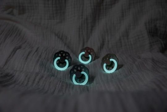Bibs Colour Glow Suzete Cauciuc Negru pentru 6+ luni 2buc