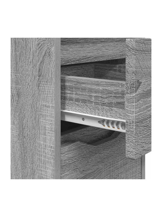 Комоди Дървени Сив 2бр 30.5x30x43см