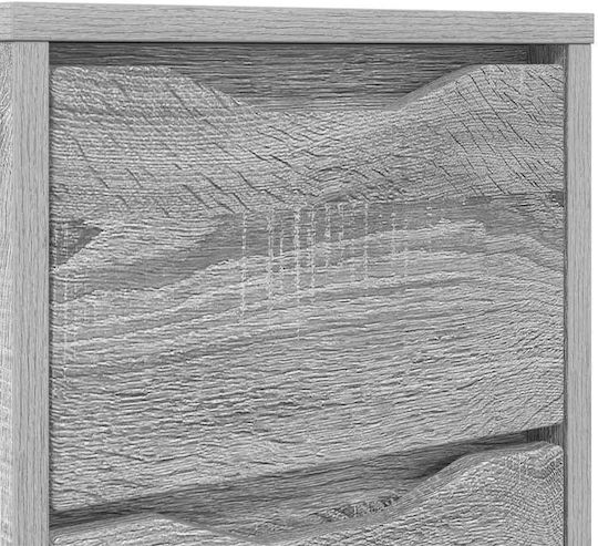 Κομοδίνα Ξύλινα Γκρι 2τμχ 30.5x30x43cm