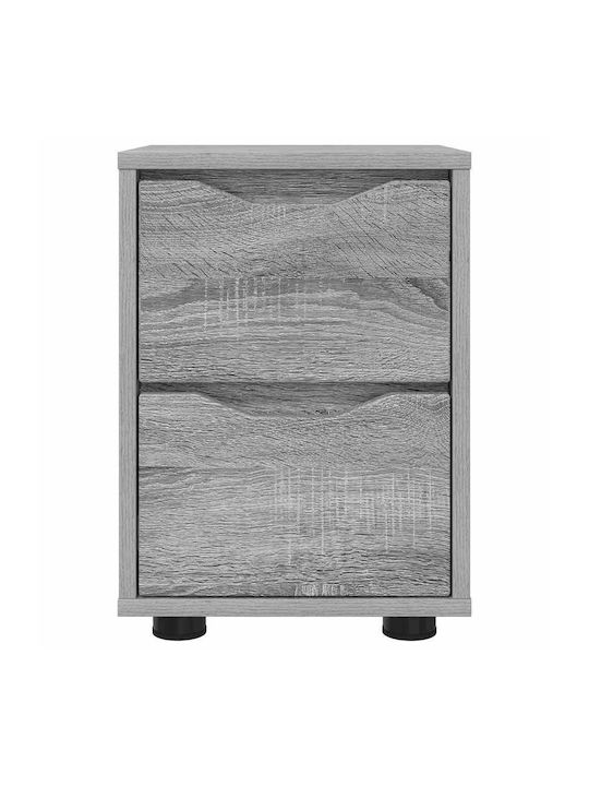 Комоди Дървени Сив 2бр 30.5x30x43см