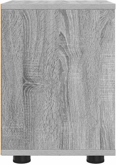 Κομοδίνα Ξύλινα Γκρι 2τμχ 30.5x30x43cm