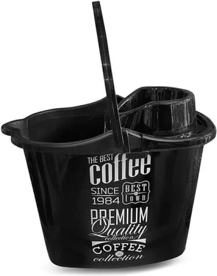 Viosarp Mop Bucket with Wringer and Wheels Plastic White