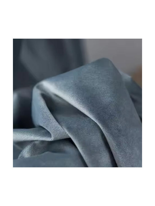 My Home Luxury Curtain With Pencil Pleat Blue 270x280cm