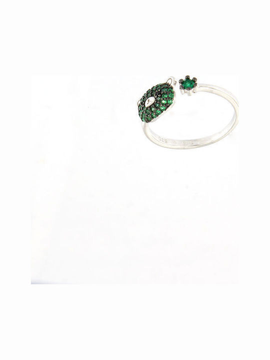 Ios Silver Opening Kids Ring with Stone RGPA1004 Ios Silver Opening Kids Ring with Stone RGPA1004