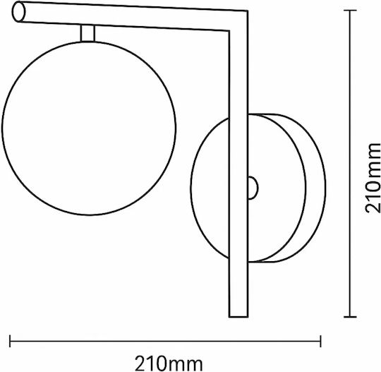 Lamp Wall with Socket G9 Gold