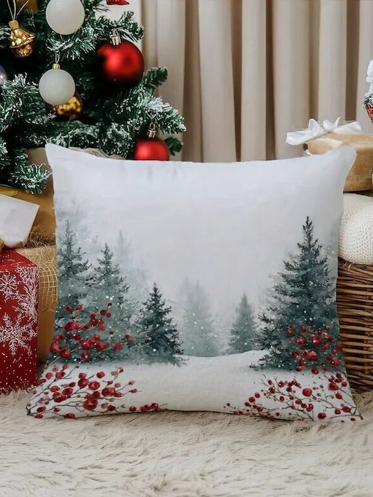 By Queen Limited Festive Edition Μαξιλαροθήκη Χριστουγεννιάτικο Τοπίο 45x45εκ