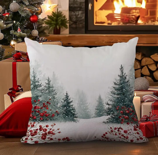 By Queen Limited Festive Edition Μαξιλαροθήκη Χριστουγεννιάτικο Τοπίο 45x45εκ
