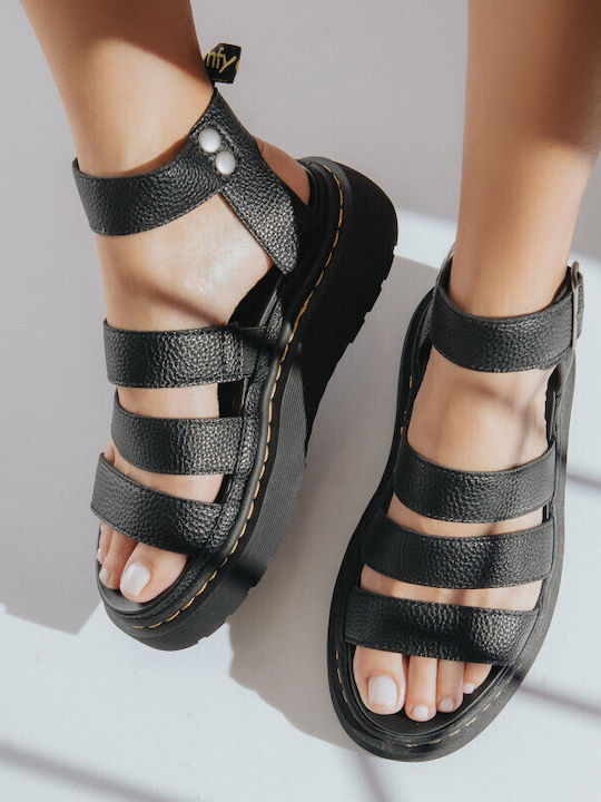 Γυναικεία Σανδάλια Flatforms Μαύρα