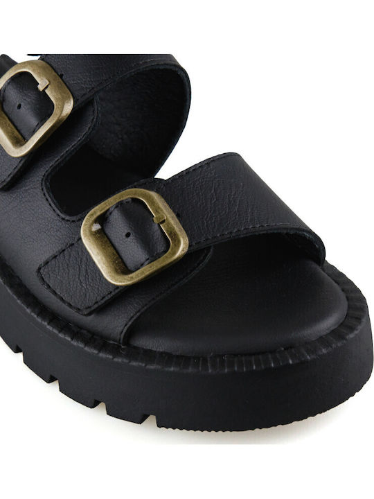 Γυναικεία Σανδάλια Flatforms Μαύρα