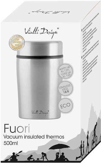Vialli Design Lunchbox Isolierte Lunchbox Inox Gray 500ml 1Stück