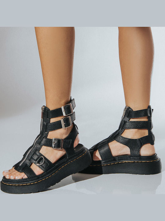 Γυναικεία Σανδάλια Gladiator Flatforms Μαύρα