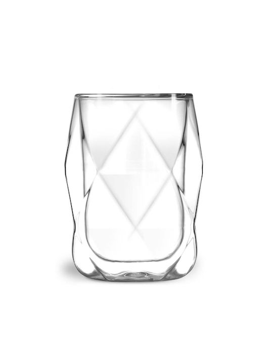 Vialli Design Σετ Ποτήρια Νερού / Καφέ/Freddo από Γυαλί σε Καφέ Χρώμα 350ml 2τμχ