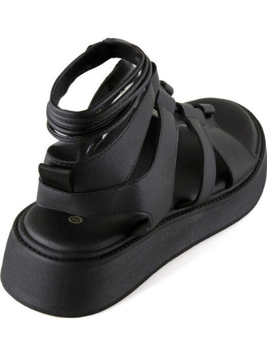 Women's Flat Sandals Flatforms Black