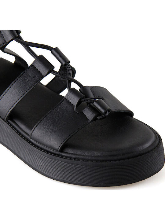 Women's Flat Sandals Flatforms Black
