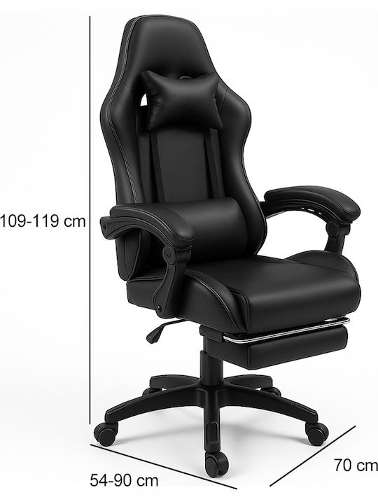 Bakaji 02842905 Gaming Chair with Footrest Black