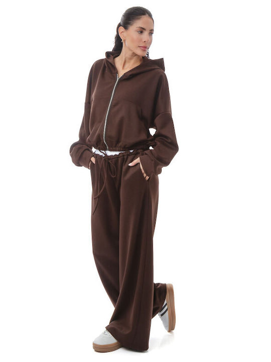 Sweatpants Set Brown