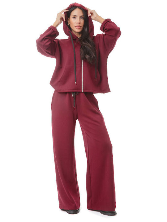 Sweatpants Set Burgundy