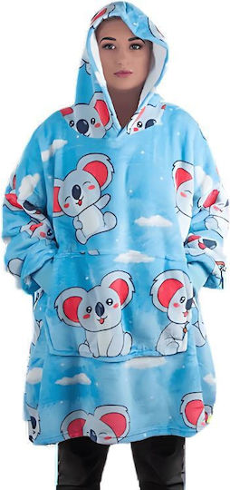 Κουβέρτα Fleece Γαλάζια 80x80εκ.