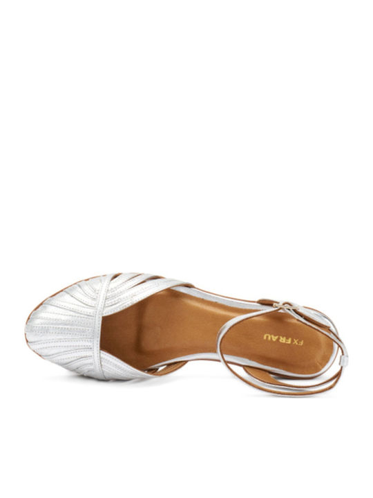 Leather Ballerinas Silver