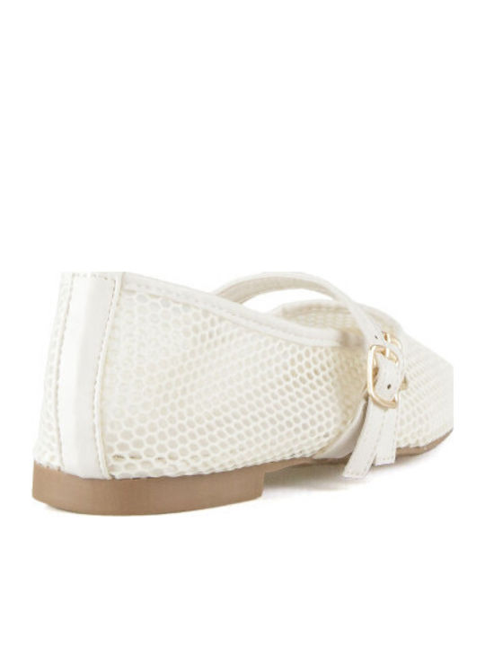 Damen Ballerinas in Weiß Farbe