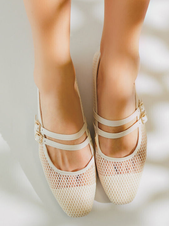 Damen Ballerinas in Weiß Farbe