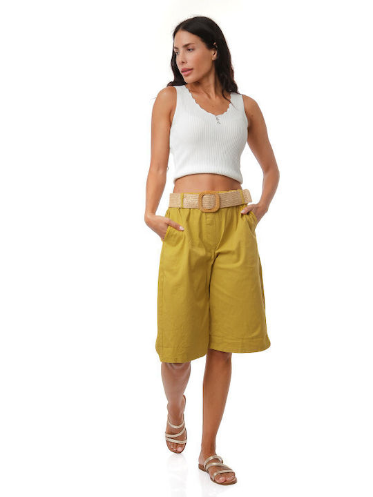 Women's Bermuda Shorts Yellow