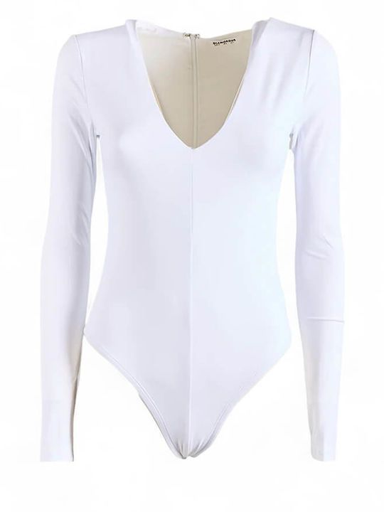 Damen-Bodysuit Glamorous Hc0669 Weiß