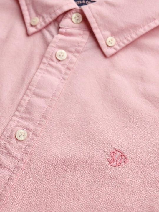 Long Sleeve Women's Cotton Shirt Pink