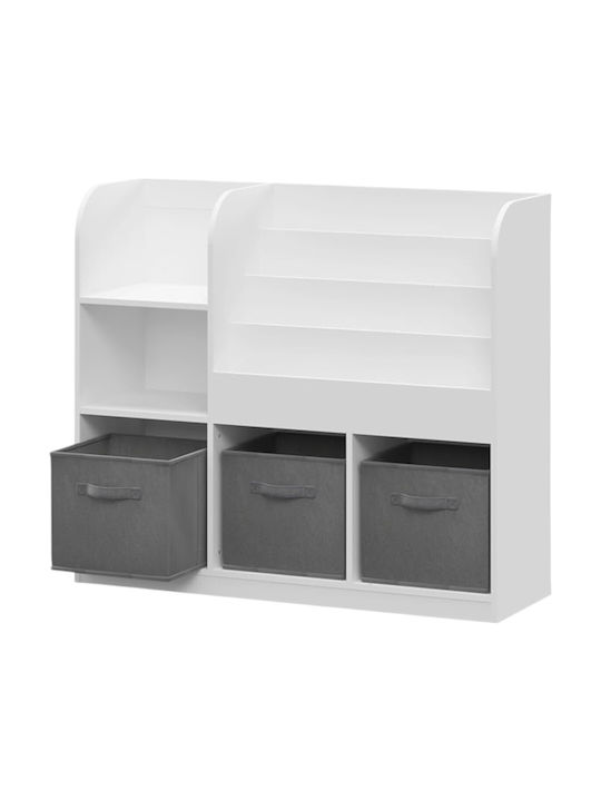 Библиотека Стена Бял 92x30x80см