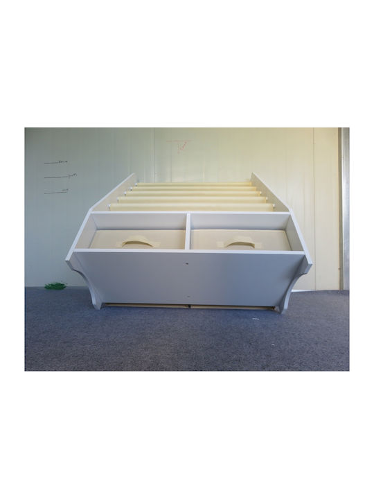 Bibliotecă pardoseală Metal Alb 70x30x85cm