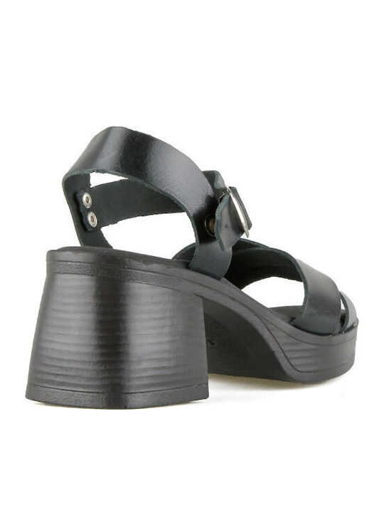Leder Sandalen Schwarz