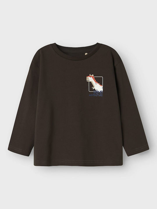 Kids' Shirt Long Sleeve Brown Roar From The Past