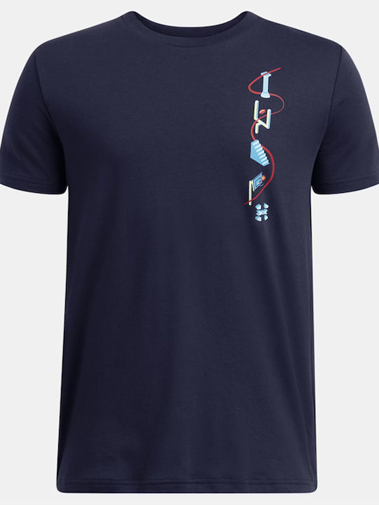 Παιδικό T-shirt Μπλε Logo Ss