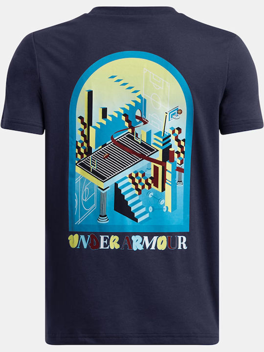 Παιδικό T-shirt Μπλε Logo Ss