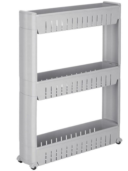 Troler De Bucătărie Din Plastic Cu 3 Locuri Gri 54x13x70cm